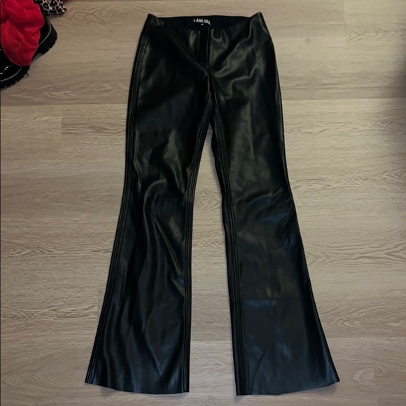 I.AM.GIA Pants - I.AM.GIA Faux Leather Flare Pants